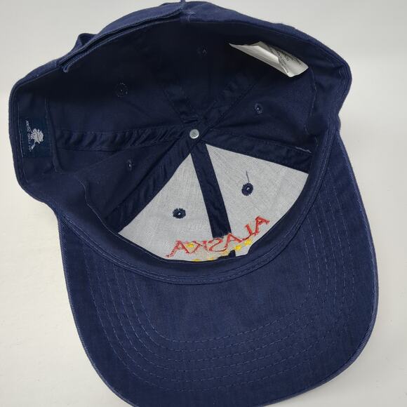Alaska Strapback Baseball Cap Blue One Size Adjustable Embroidered Arctic Circle - Picture 6 of 9